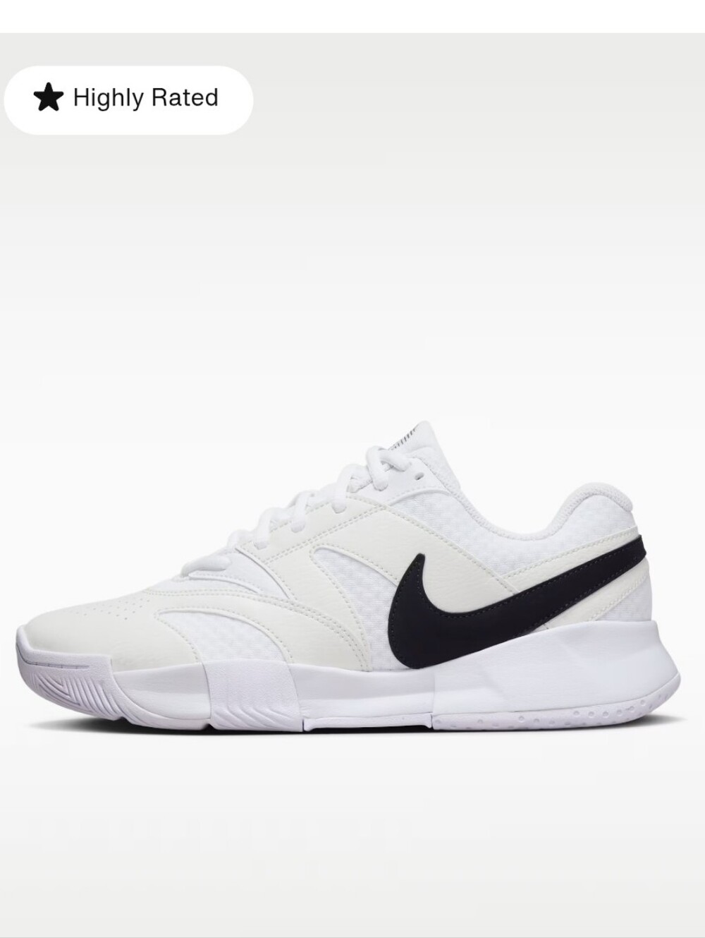NikeCourt Lite4 Women's Hard Court Tennis Shoes - White And Black